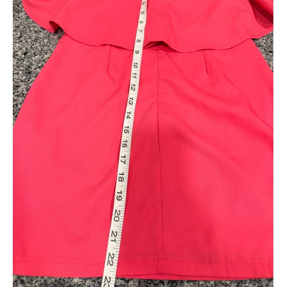 Superdown Hot Pink Ruffle Mini Dress - Small - Picture 4 of 10